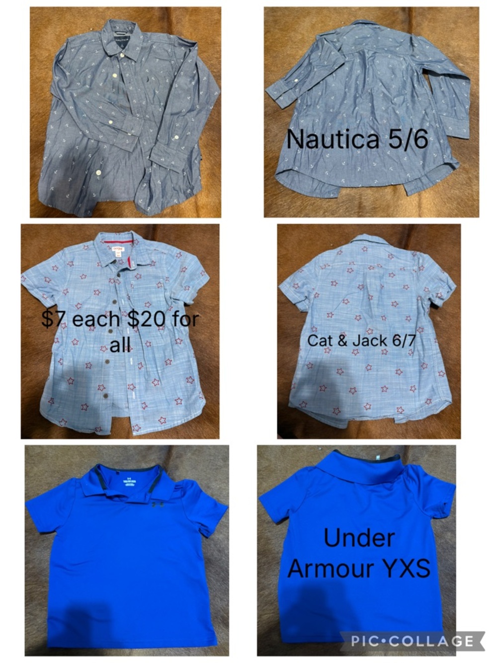 Boy’s button up Bundle- Nautica, Cat & Jack, & Under Armour